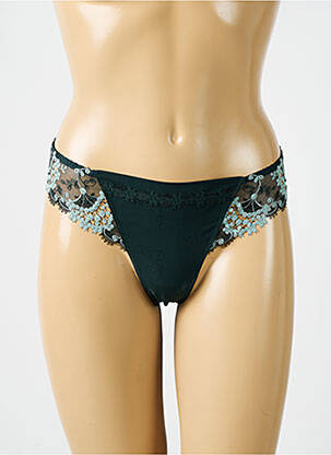 Tanga légère et transparente vert SIMONE PERELE femme