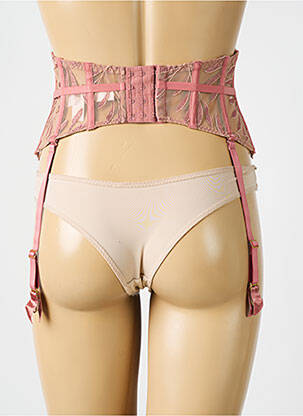 Guêpière/porte-jarretelle broderie rose AUBADE femme
