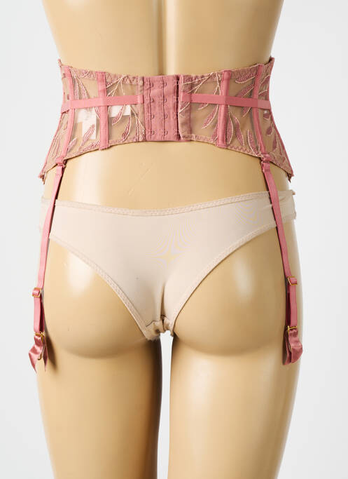 Guêpière/porte-jarretelle broderie rose AUBADE femme