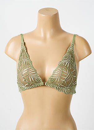 Soutien-gorge sans armature haut triangles vert AUBADE femme