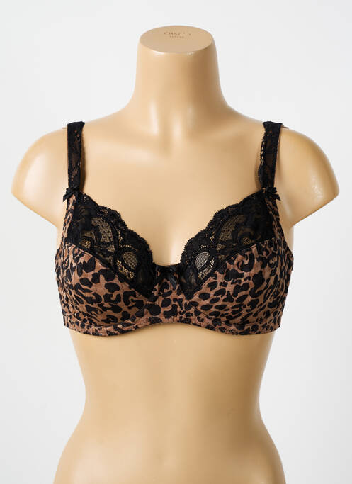 Soutien-gorge broderie haut triangles marron PRIMA DONNA femme