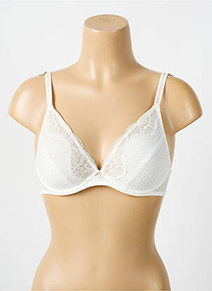 Soutien-gorge effet matière satinée haut soutien-gorge emboitant beige ANTIGEL femme