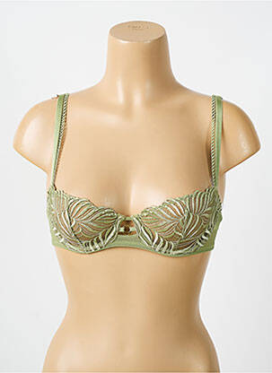 Soutien-gorge effet matière satinée haut soutien-gorge balconnet vert AUBADE femme