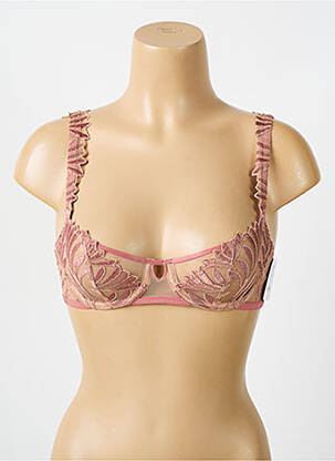 Soutien-gorge effet matière satinée haut soutien-gorge balconnet rose AUBADE femme