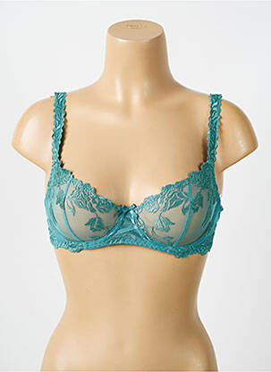 Soutien-gorge effet matière satinée haut soutien-gorge balconnet vert AUBADE femme