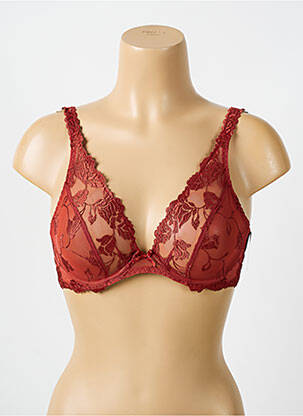 Soutien-gorge effet matière satinée haut soutien-gorge emboitant orange AUBADE femme