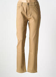 Jeans coupe slim stretch taille normale beige X-MAX femme