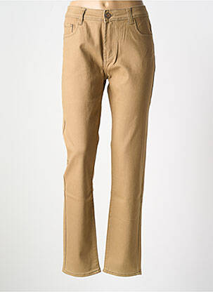 Jeans coupe slim stretch taille normale beige X-MAX femme