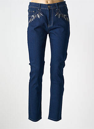 Jeans coupe slim tissage brut taille normale bleu X-MAX femme