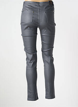 Pantalon slim tissage enduit taille normale gris X-MAX femme