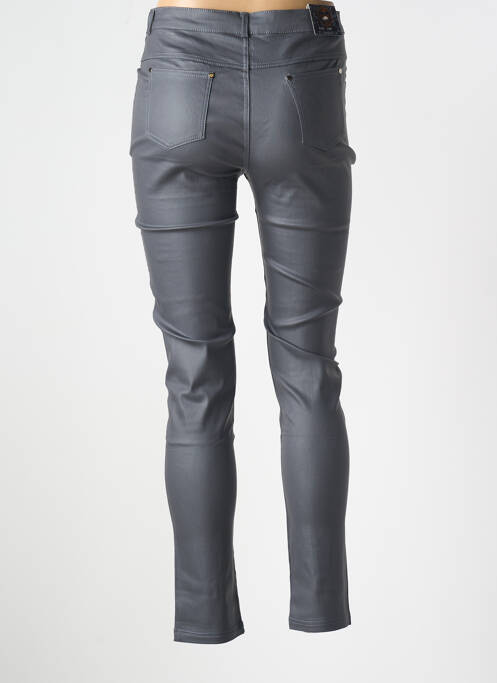 Pantalon slim tissage enduit taille normale gris X-MAX femme