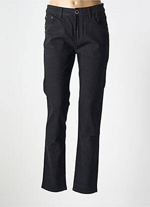 Pantalon slim tissage popeline taille normale noir X-MAX femme