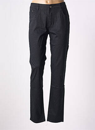 Pantalon droit tissage popeline taille normale noir X-MAX femme