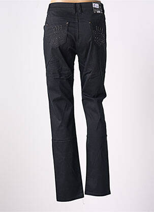 Pantalon droit tissage popeline taille normale noir X-MAX femme
