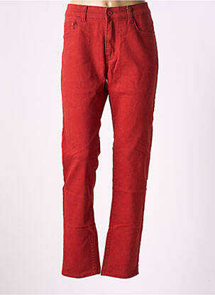 Pantalon droit stretch taille normale rouge X-MAX femme