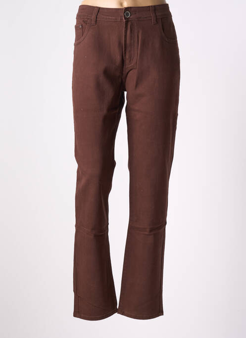Pantalon droit marron X-MAX pour femme