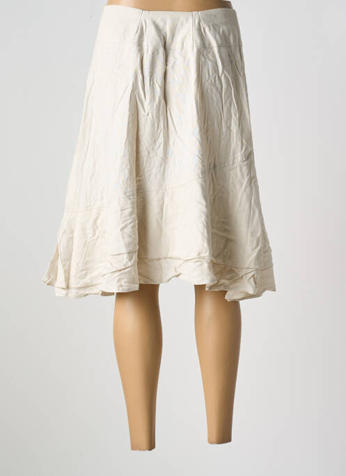 Jupe mi-longue beige ANISS pour femme