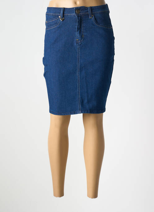 Jupe mi-longue bleu S.QUISE pour femme