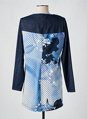 Tunique manches longues col v bleu S.QUISE femme