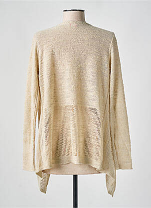 Gilet manches longues stretch beige DUGER femme