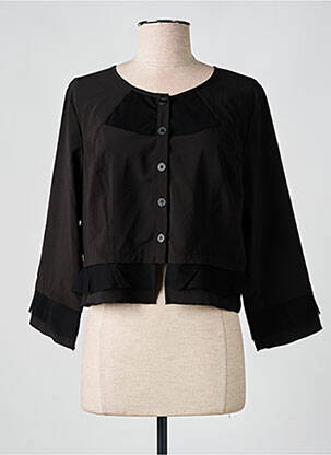 Veste casual col rond noir S.QUISE femme