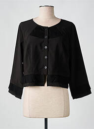 Veste casual col rond noir S.QUISE femme