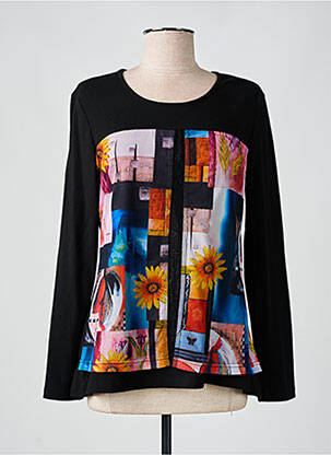 T-shirt manches longues manches longues noir S.QUISE femme