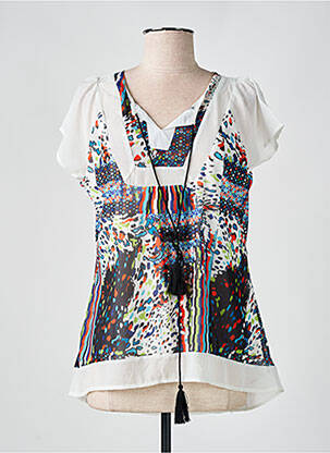 Blouse manches courtes manches courtes blanc S.QUISE femme