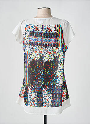 Blouse légère et transparente manches courtes blanc S.QUISE femme