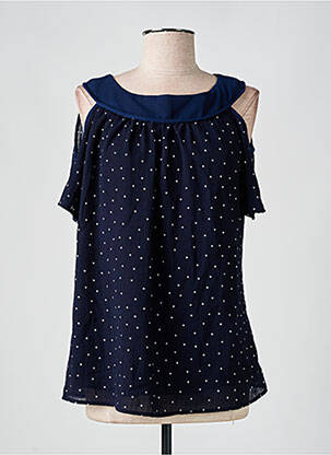 Blouse manches courtes manches courtes bleu S.QUISE femme