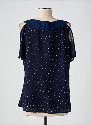 Blouse manches courtes manches courtes bleu S.QUISE femme