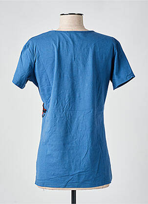 T-shirt col v manches courtes bleu S.QUISE femme
