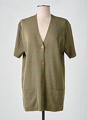 Gilet manches courtes vert DUGER pour femme