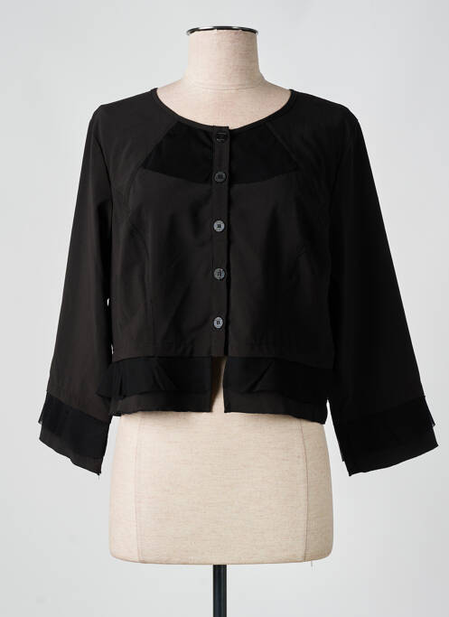 Veste casual col rond noir S.QUISE femme