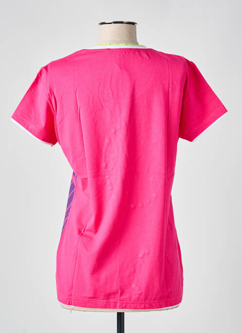 T-shirt stretch manches courtes rose S.QUISE femme