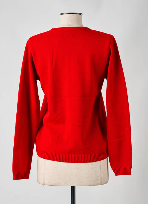 Gilet manches longues rouge DUGER femme