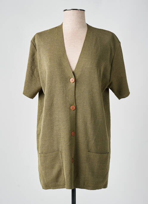 Gilet manches courtes vert DUGER pour femme