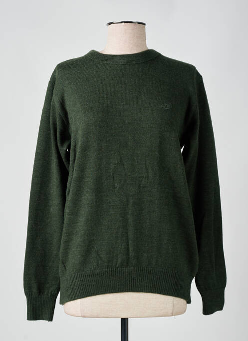 Pull tissage chiné manches longues vert LION'STREET femme