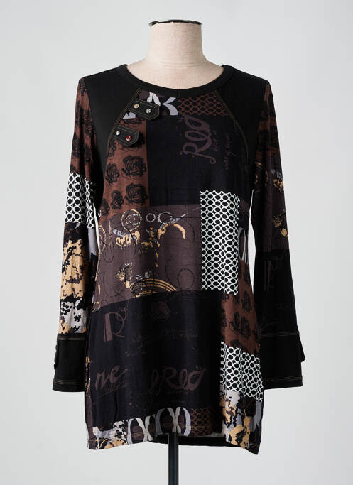 Tunique manches longues noir S.QUISE pour femme