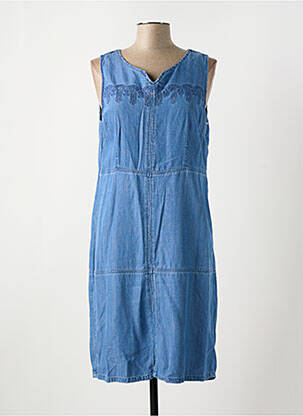 Robe mi-longue sans manche sans manche bleu S.QUISE femme