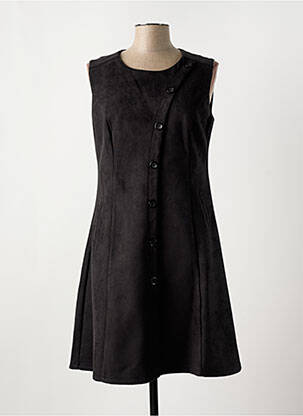 Robe mi-longue sans manche sans manche noir S.QUISE femme