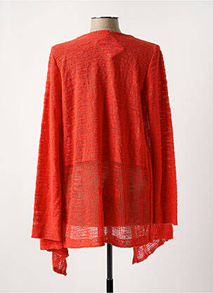 Gilet manches longues stretch orange DUGER femme