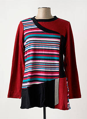 Pull coupe cintrée manches longues orange S.QUISE femme