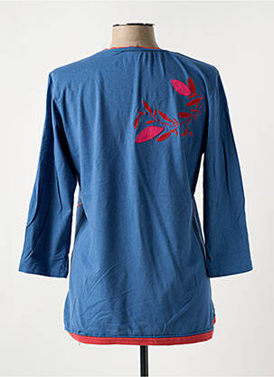 T-shirt manches 3/4 manches 3/4 bleu S.QUISE femme