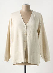 Gilet manches longues beige DUGER pour femme seconde vue