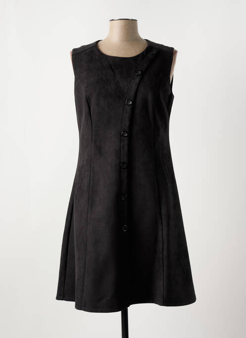 Robe mi-longue sans manche sans manche noir S.QUISE femme