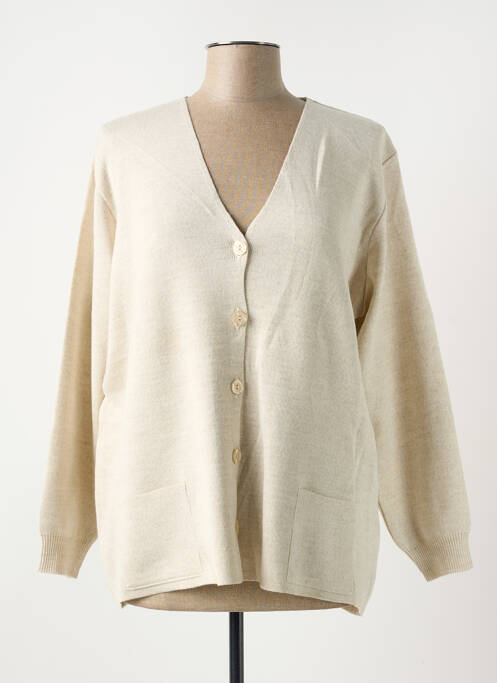 Gilet manches longues beige DUGER pour femme