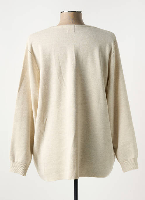 Gilet manches longues beige DUGER pour femme