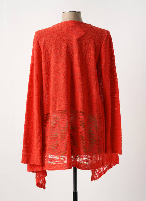 Gilet manches longues orange DUGER femme