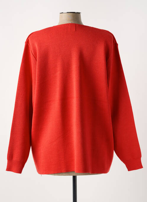 Gilet manches longues orange DUGER pour femme